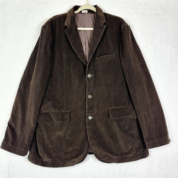 J. Crew Vintage Cord Corduroy Blazer Sport Coat Size XL Brown Two Button - Picture 1 of 5
